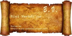 Biel Verbéna névjegykártya